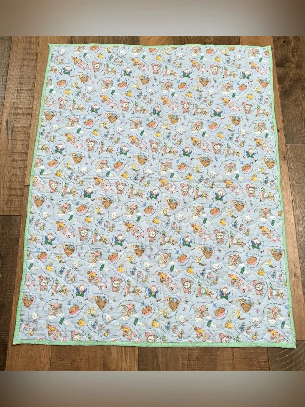 Baby Blanket Quilt Crib Nursery Rhymes Old Woman Who Lived In A Shoe 33x42.5”